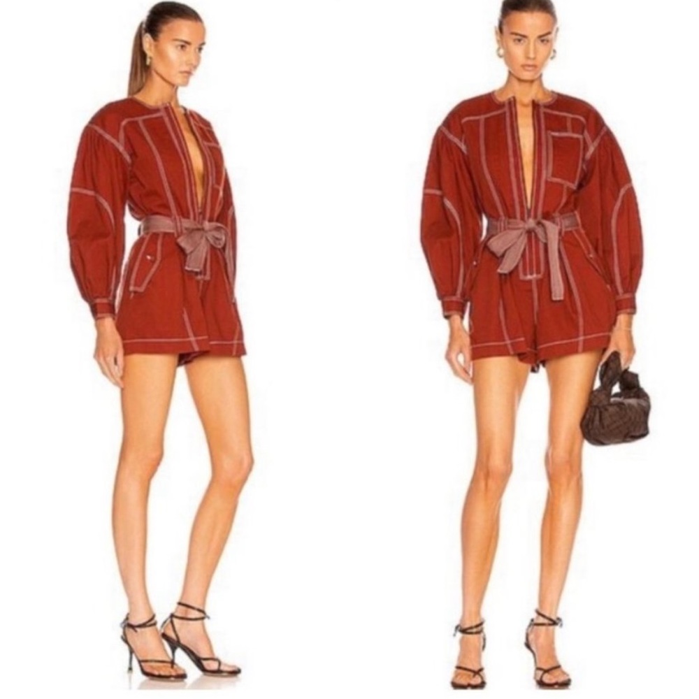 Ulla Johnson Delta Playsuit in Burgundy. Perfect Condition. Never Worn!